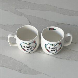 Target Opalhouse Morning Vibes White Porcelain Mug Set of 2